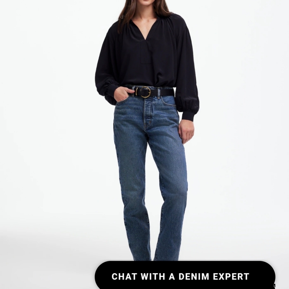 Curvy 90s Straight Jean Cropped